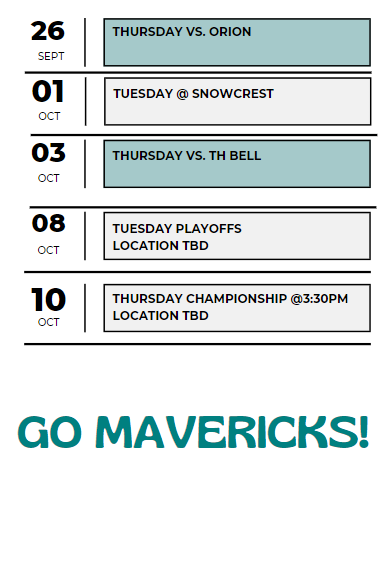 Softball Schedule 2 